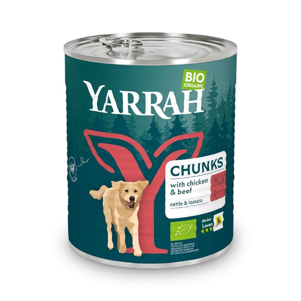 Produktfoto zu Hundefutter Dose Bröckchen Rind mit Brennessel & Tomate 6x820g