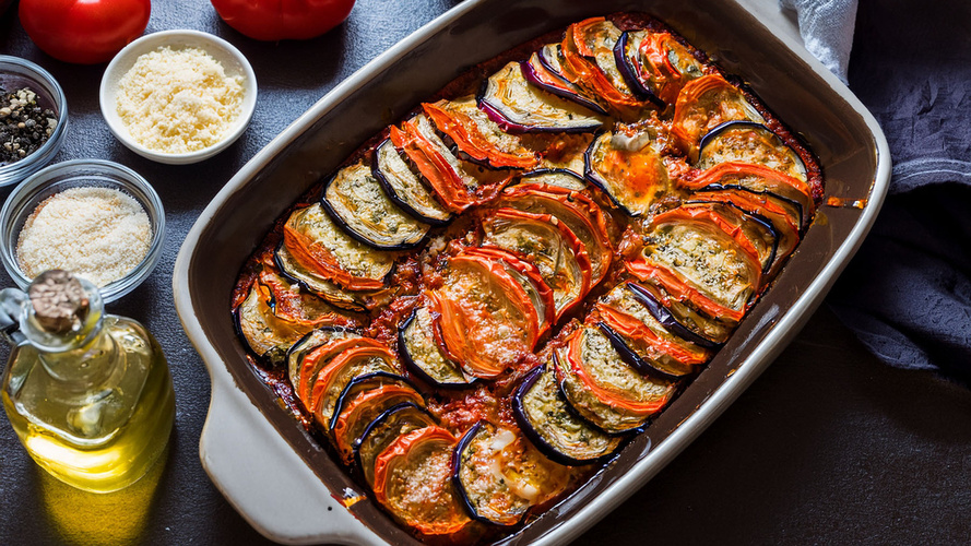 Rezeptbild für Auberginen-Tomaten-Gratin