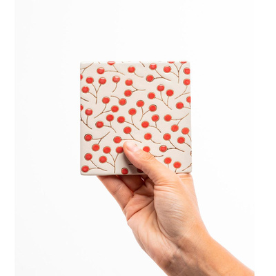 Produktfoto zu Untersetzer Vintage Garden red